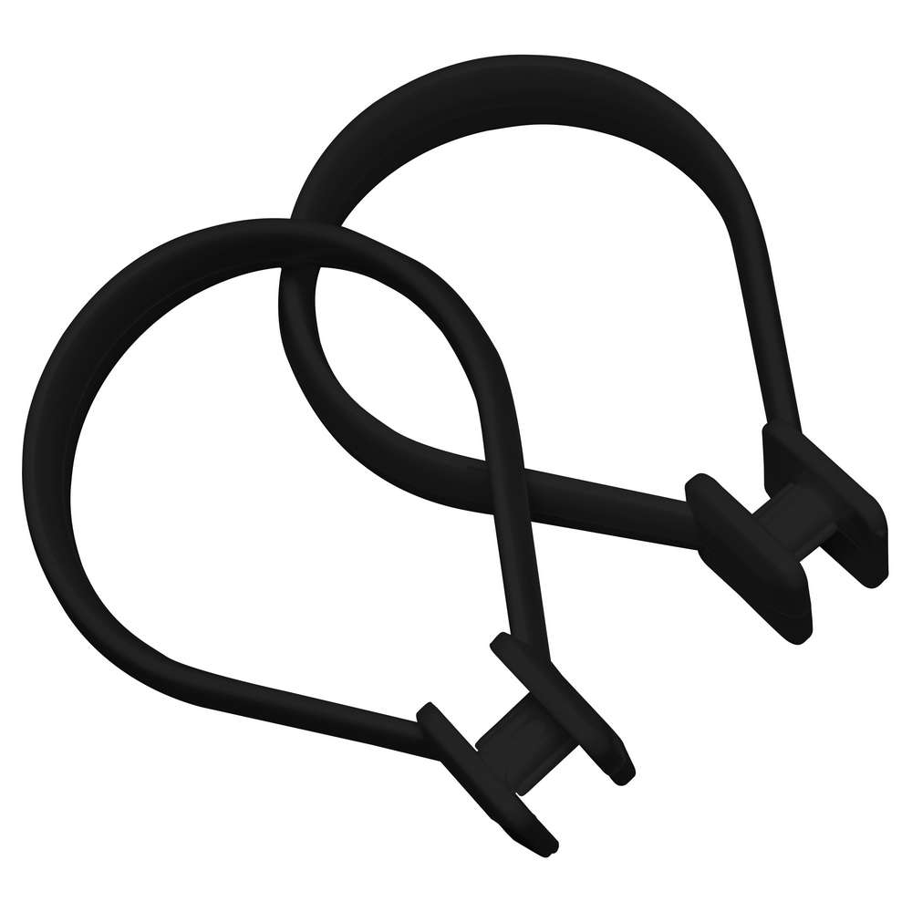 Κρίκοι Κουρτίνας Μπάνιου Σετ 12τμχ Πολυπροπυλενίου Blac