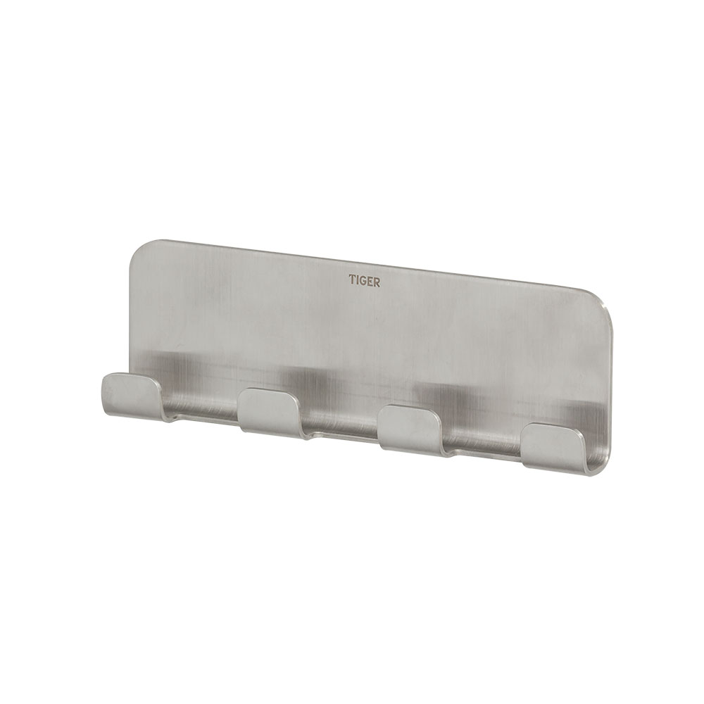 TIGER Κρεμάστρα 4 Θέσεων Ανοξείδωτη Inox 15,5x2x4,9εκ. Tiger Colar 1314730946 (Υλικό: Ανοξείδωτο, Χρώμα: Inox) - TIGER - sl-1314730946
