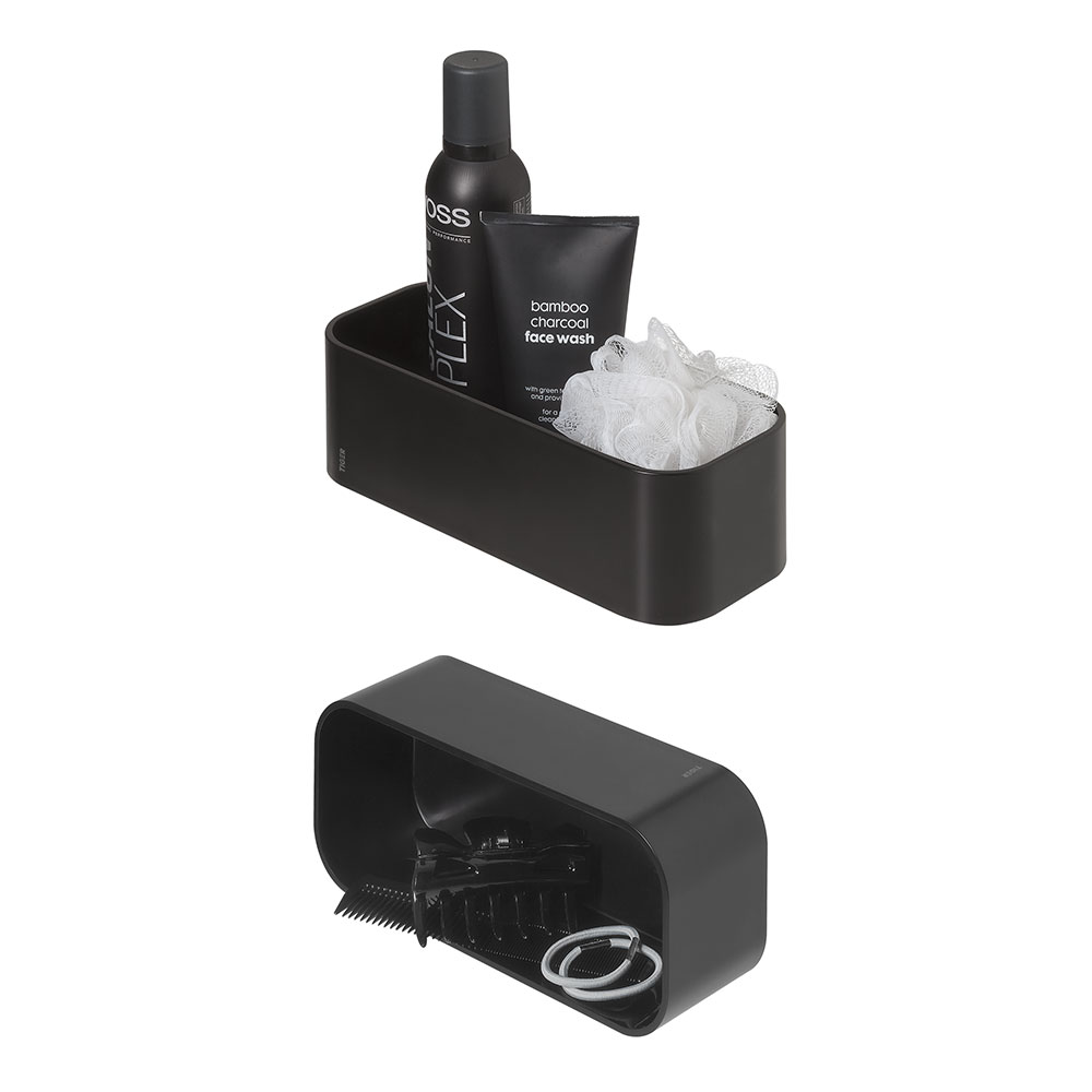 TIGER Ράφι Επιτοίχιο Πλαστικό Μαύρο 25x11x8εκ. Tiger 2-Store 1500010746 (Υλικό: Πλαστικό, Χρώμα: Μαύρο) - TIGER - sl-1500010746