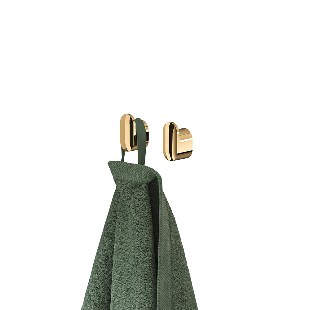 Άγκιστρο Σετ 2τμχ Μεταλλικό Small Cooper Polished Gold 