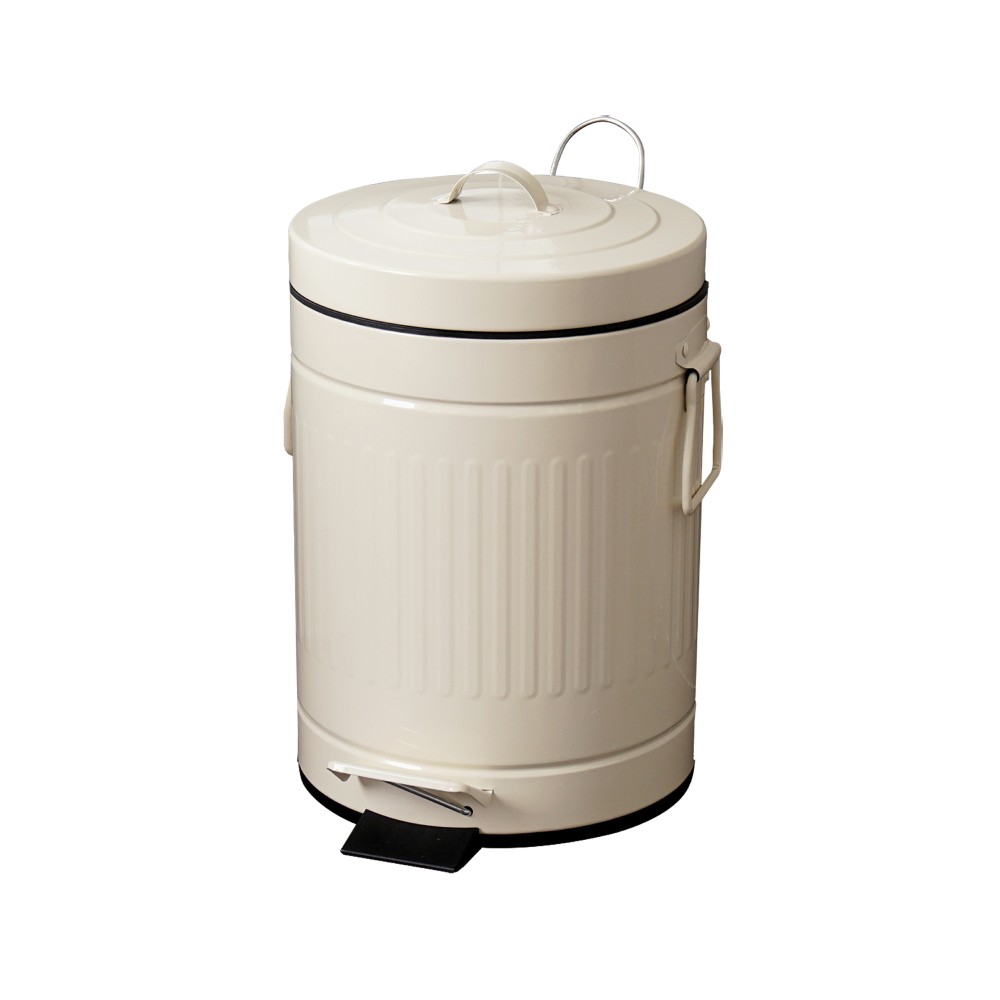 sealskin Καλάθι Απορριμμάτων 5L-27x20x28εκ. Μεταλλικό Soft Close Μπεζ MRShome DS-8998S10 (Υλικό: Μεταλλικό, Χρώμα: Μπεζ) - sealskin - sl-DS-8998S10