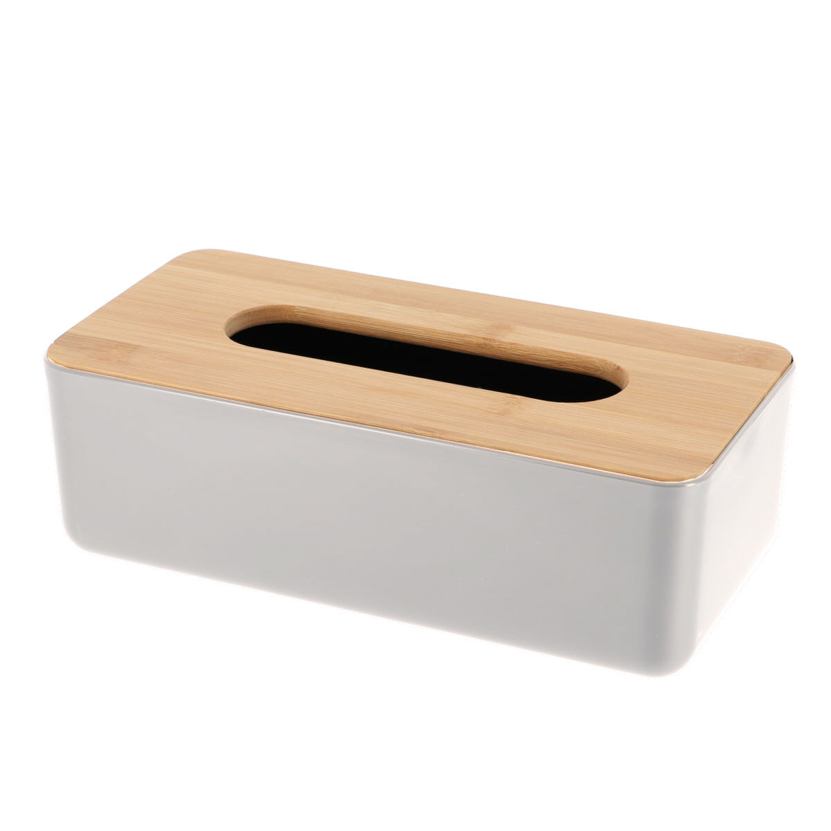 Αξεσουάρ Μπάνιου 24home - ΣΗΜΑΝΤΙΚΟ: Σε περίπτωση διαφοράς τιμής από το κατάστημα ισχύει παντα και μόνο η τιμή του καταστήματος Θήκη Για Χαρτομάντηλα PP Λευκή Με Καπάκι Μπαμπού 12x26x