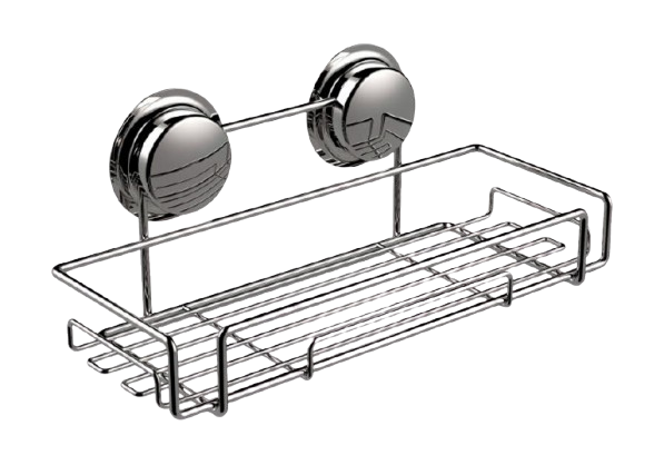 Εταζέρα Με Βεντούζες 13,7x30x14,6εκ. Chrome Elementals Sealskin 66362364518 (Υλικό: Ανοξείδωτο, Χρώμα: Chrome) - sealskin - sl-66362364518