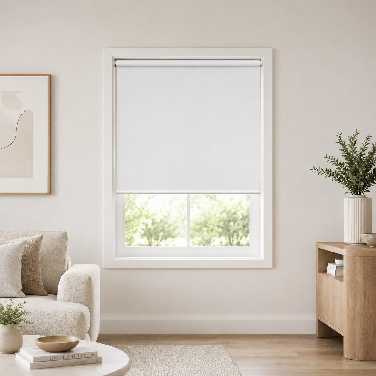 MRS HOME - ΣΗΜΑΝΤΙΚΟ: Σε περίπτωση διαφοράς τιμής από το κατάστημα ισχύει παντα και μόνο η τιμή του καταστήματος Ρόλερ Μερικής Σκίασης Polyester 100x230εκ. Off-White MR