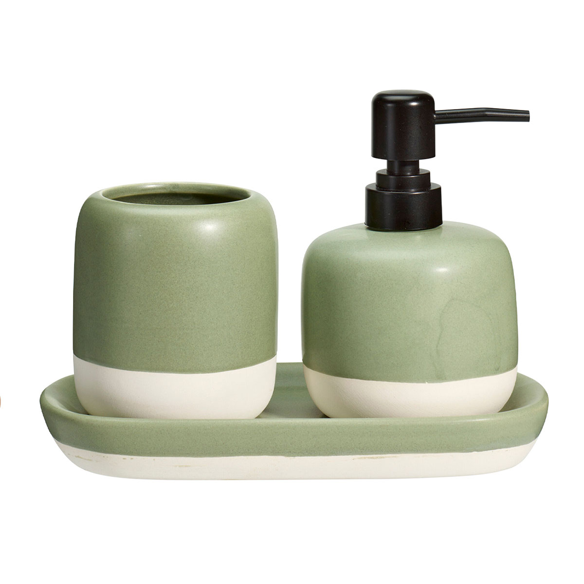 Σετ Μπάνιου 3τμχ Δολομίτη-PP Green 5635 MRShome 0067003 (Υλικό: Πλαστικό, Χρώμα: Πράσινο ) - MRS HOME - sl-DF-0067003