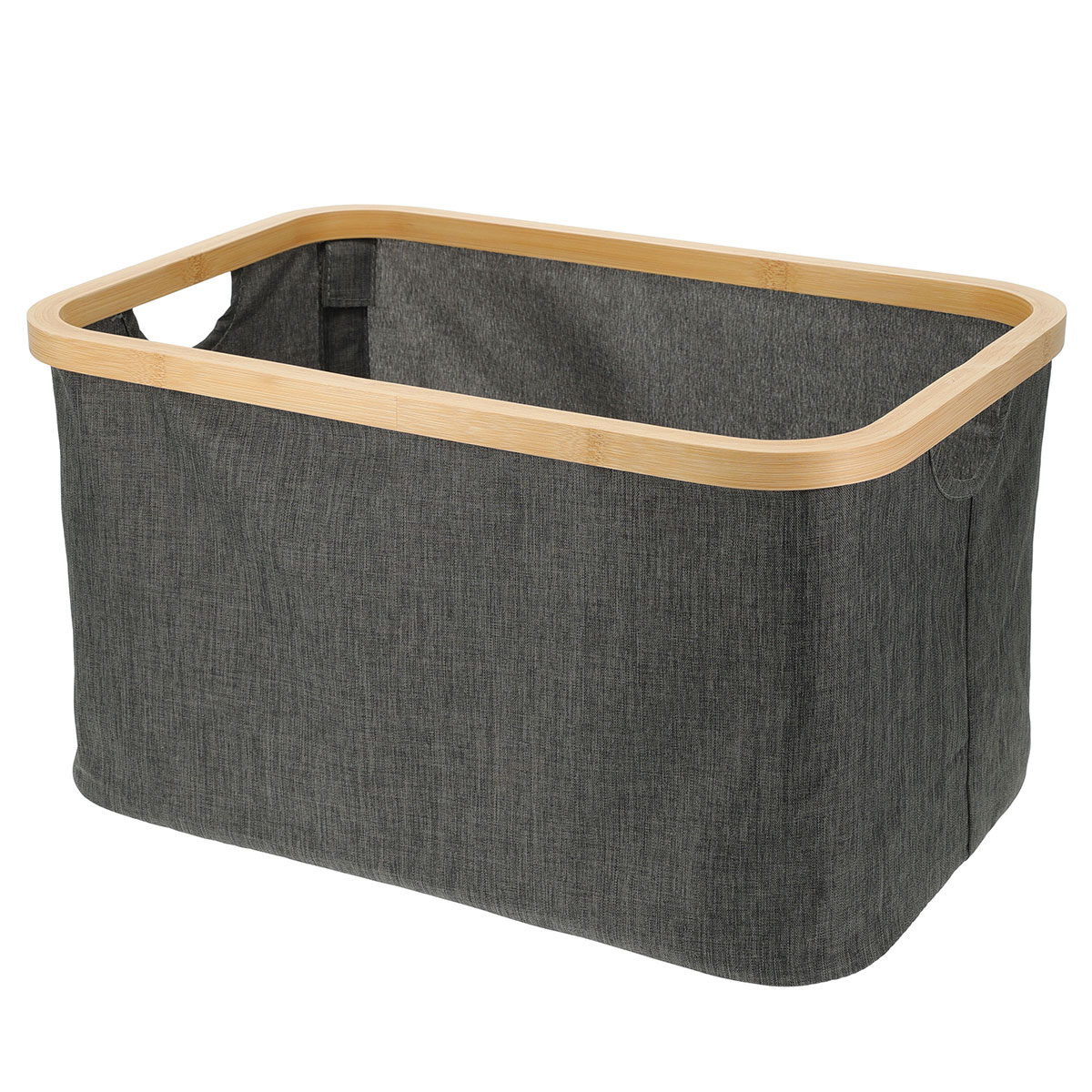 Καλάθι Αποθήκευσης Polyester- Bamboo 45x30x24,5εκ. Deep Grey MRShome 0072000 (Ύφασμα: Polyester, Υλικό: Bamboo, Χρώμα: Γκρι) - MRS HOME - sl-DF-0072000