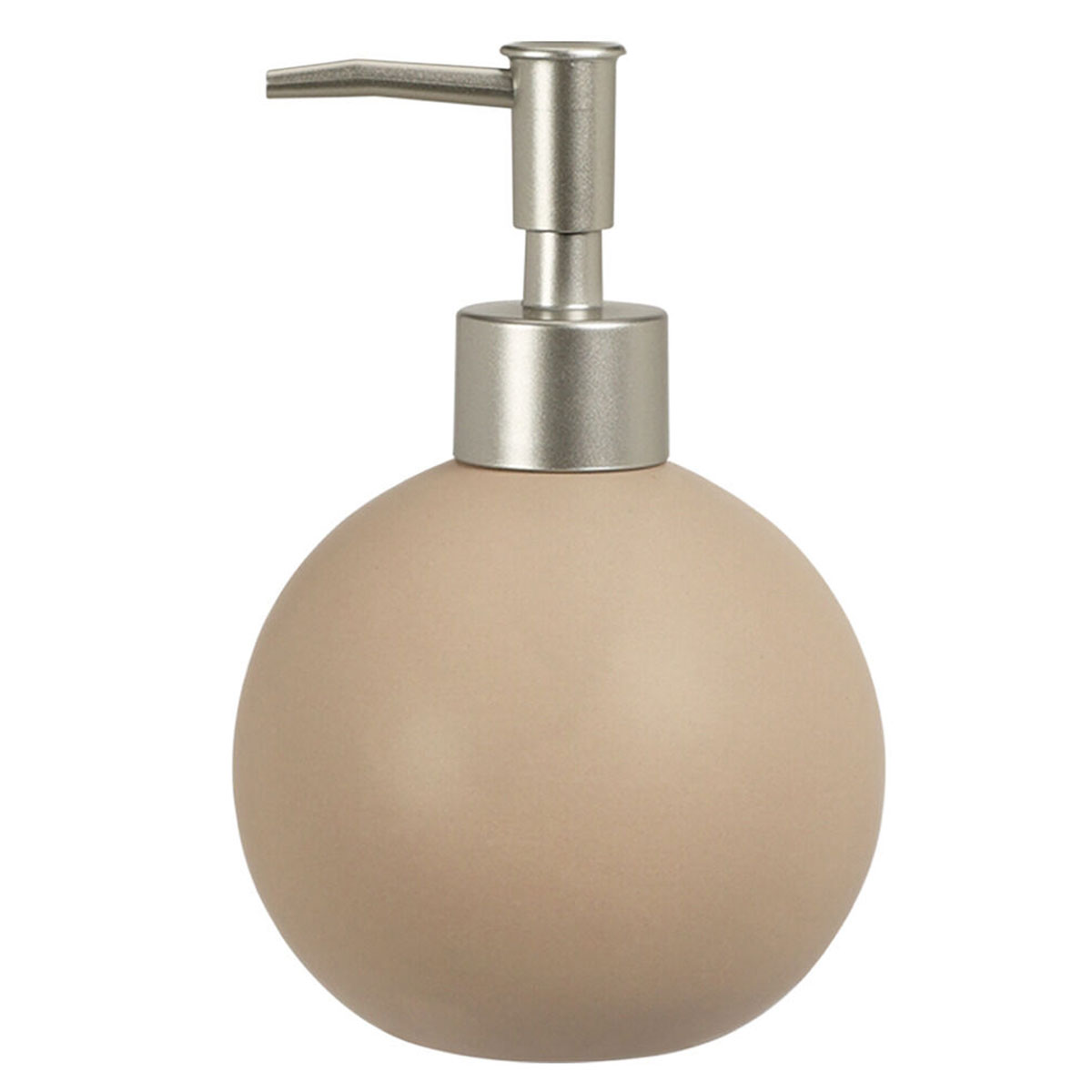 Ντισπένσερ Στρογγυλό Δολομίτη 375ml-Φ10,7x15,4cm Cream MRShome 0098003 (Χρώμα: Κρεμ, Υλικό: Δολομίτης) - MRS HOME - sl-DF-0098003