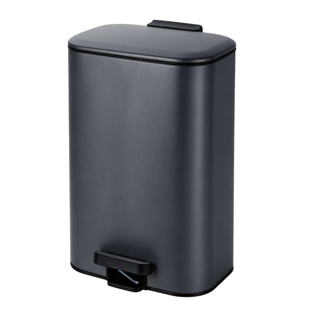 Κάδος Soft Close Μεταλλικός 30L Μαύρος Ματ 36,5x25x54εκ. MRShome DS-8847000 (Υλικό: Μεταλλικό, Χρώμα: Μαύρο) - MRS HOME - sl-DS-8847000