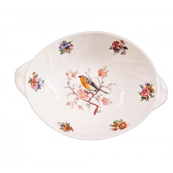 Διακοσμητικά Επιτραπέζια 24home - ΣΗΜΑΝΤΙΚΟ: Σε περίπτωση διαφοράς τιμής από το κατάστημα ισχύει παντα και μόνο η τιμή του καταστήματος Διακοσμητικό Μπωλ Πορσελάνης Οβάλ Ανάγλυφο 23εκ. WM Col