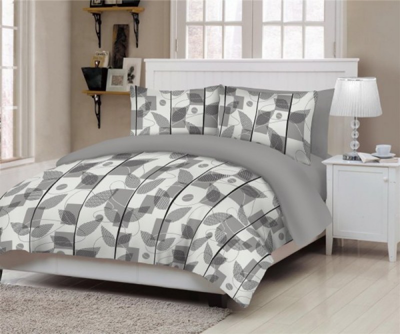Σετ Σεντόνια Βαμβακερά Υπέρδιπλα 240x270εκ. Tangram Grey 24home (Ύφασμα: Βαμβάκι 100%, Τύπος κατωσέντονου: Χωρίς Λάστιχο, Χρώμα: Γκρι, Μέγεθος: Υπέρδιπλα) - 24home.gr - 24-tangram-grey