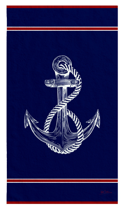 Makis Tselios - ΣΗΜΑΝΤΙΚΟ: Σε περίπτωση διαφοράς τιμής από το κατάστημα ισχύει παντα και μόνο η τιμή του καταστήματος Πετσέτα Θαλάσσης Βαμβακερή 90x160εκ. Makis Tselios Anch