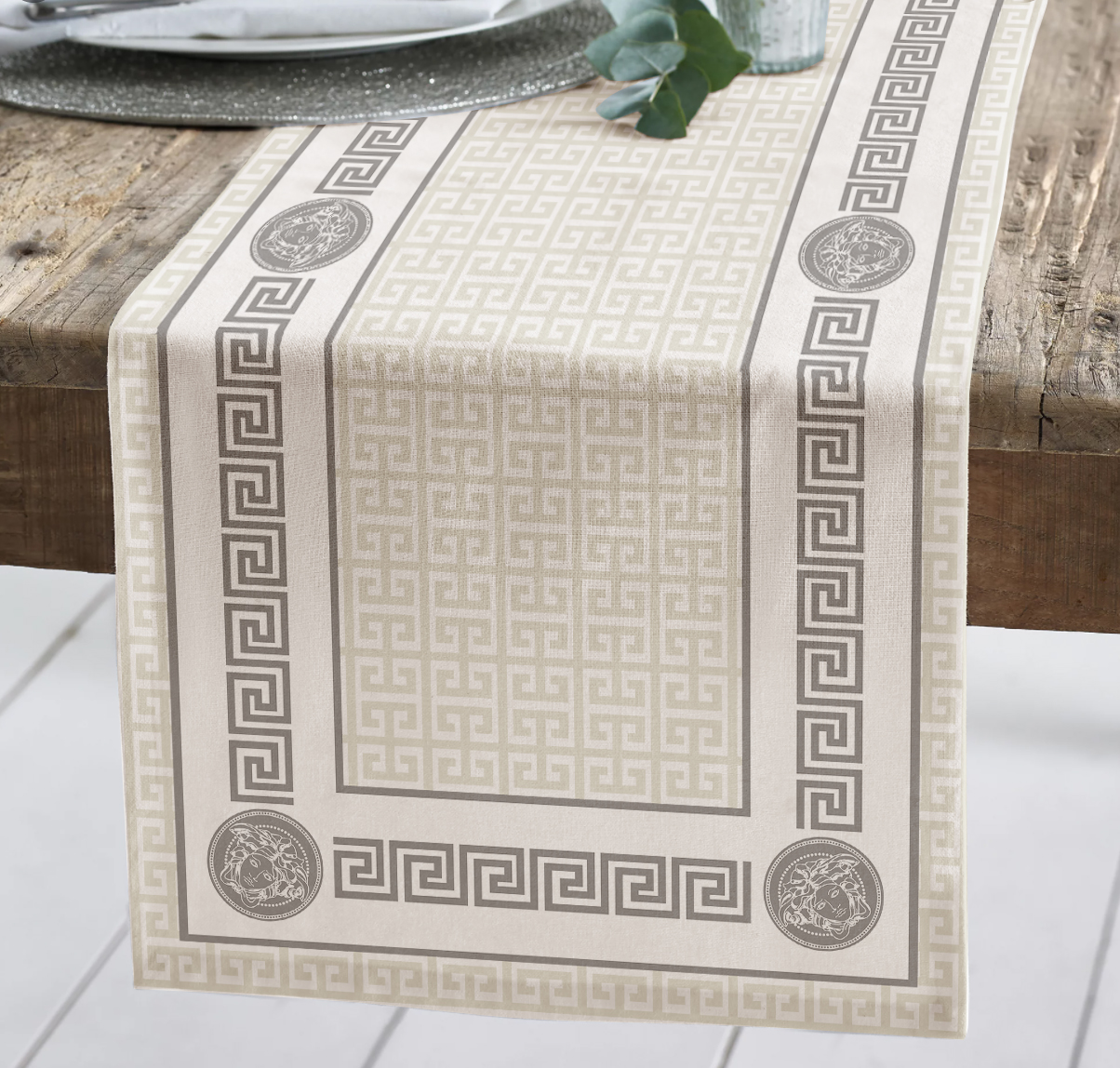 Makis Tselios Runner Βαμβακερό 45x150εκ. Key Silver Makis Tselios (Ύφασμα: Βαμβάκι 100%, Χρώμα: Ασημί ) - Makis Tselios - 501900123456