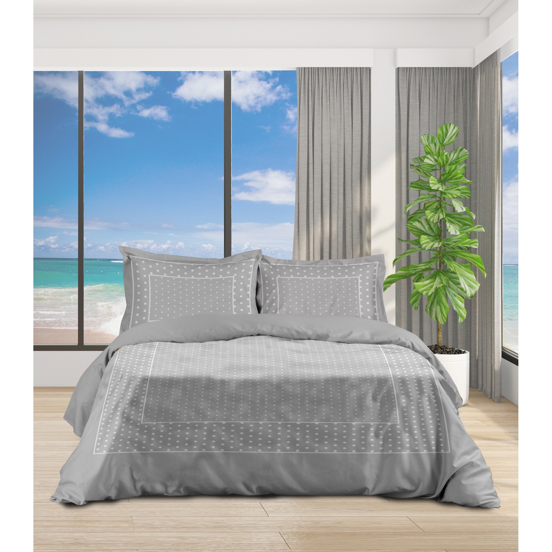 Σετ Σεντόνια Βαμβακοσατέν King 260x280εκ. Funky Makis Tselios (Ύφασμα: Βαμβακοσατέν, Τύπος κατωσέντονου: Χωρίς Λάστιχο, Μέγεθος: King Size) - Makis Tselios - 900050123456