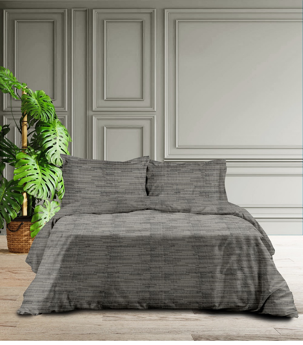 Σετ Σεντόνια Φανελένια Μονά 170x260εκ. Lines Grey 4 Makis Tselios (Τύπος κατωσέντονου: Χωρίς Λάστιχο, Ύφασμα: Φανέλα, Χρώμα: Γκρι, Μέγεθος: Μονά) - Makis Tselios - 116870123456