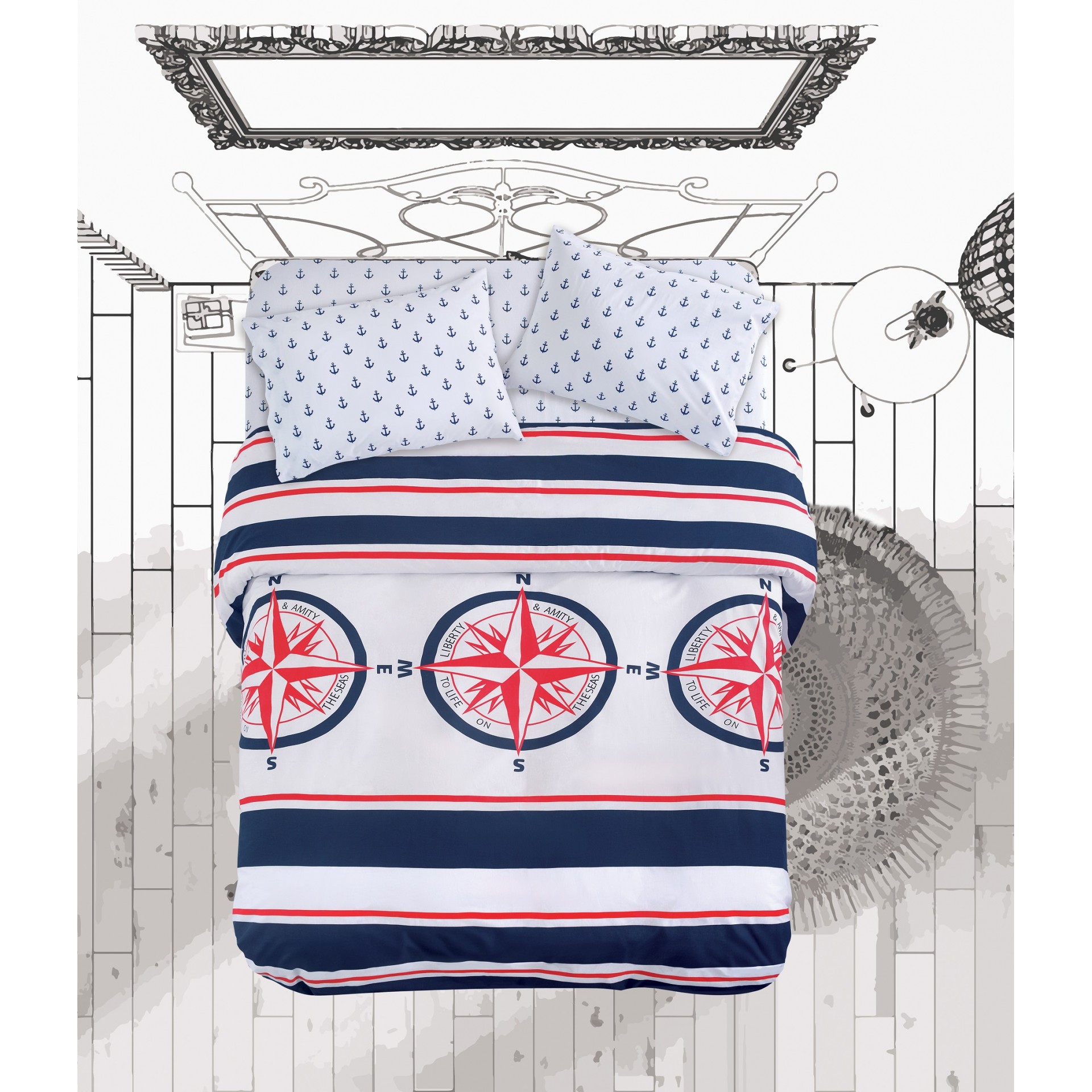 Σετ Σεντόνια Βαμβακερά Υπέρδιπλα Με Λάστιχο 165x200+30ε