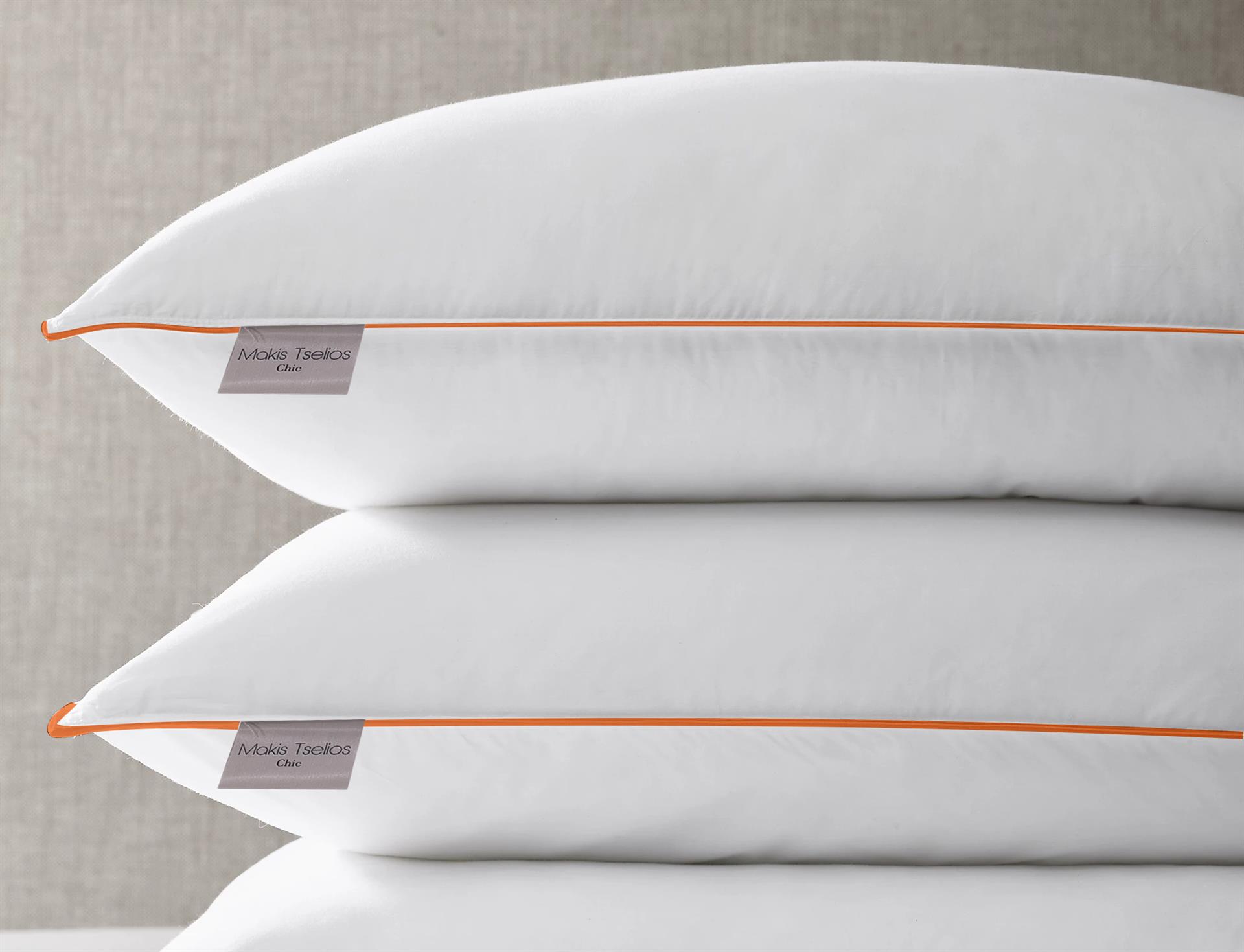 Ζεύγος Μαξιλάρια New Orange Fiber 50x70εκ. Makis Tselios - Makis Tselios - 206350123456