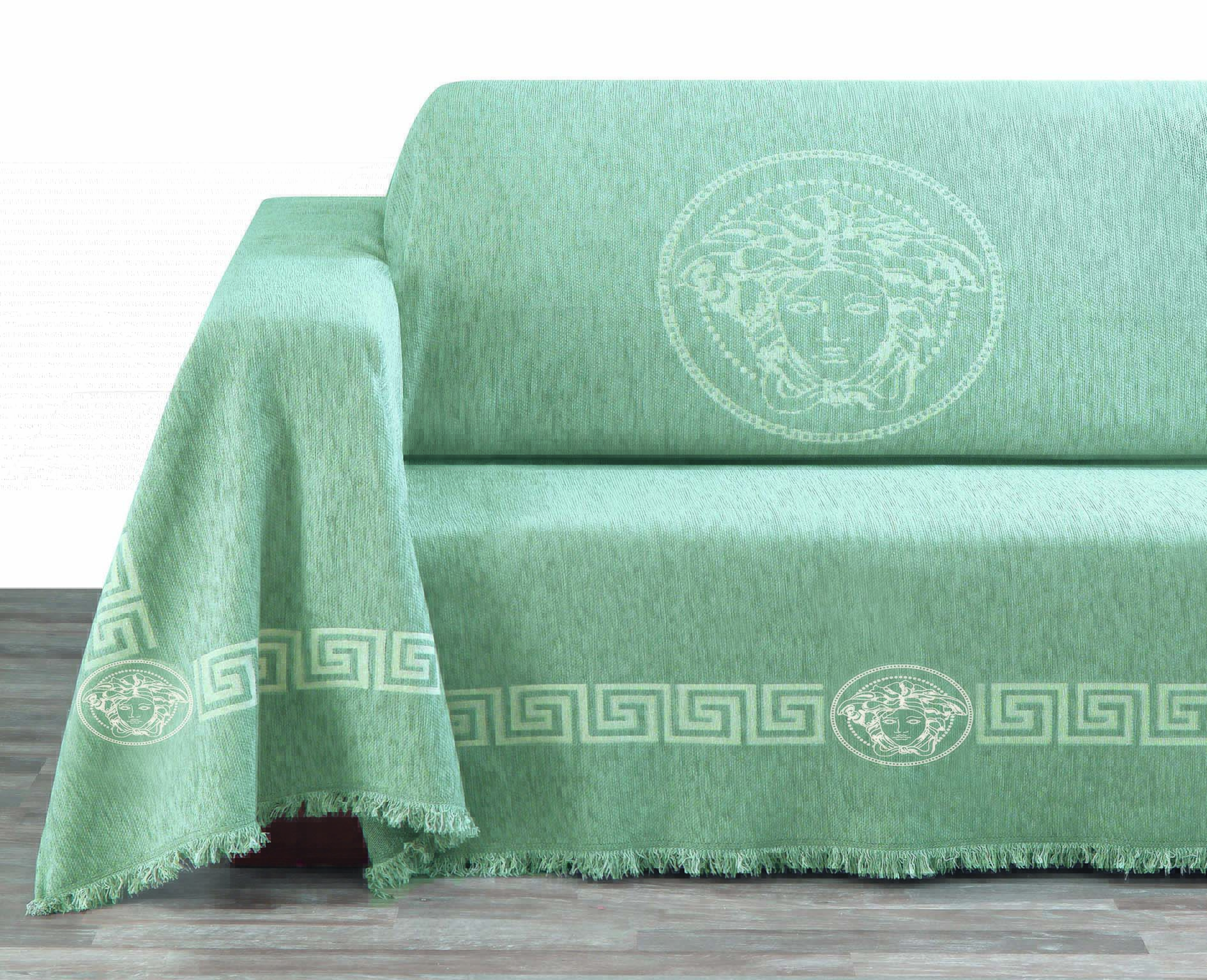 Makis Tselios Ριχτάρι Σενίλ Τριθέσιος 180x300εκ. Πράσινο Olympus 2 Makis Tselios (Ύφασμα: Chenille, Χρώμα: Πράσινο ) - Makis Tselios - 206550123456