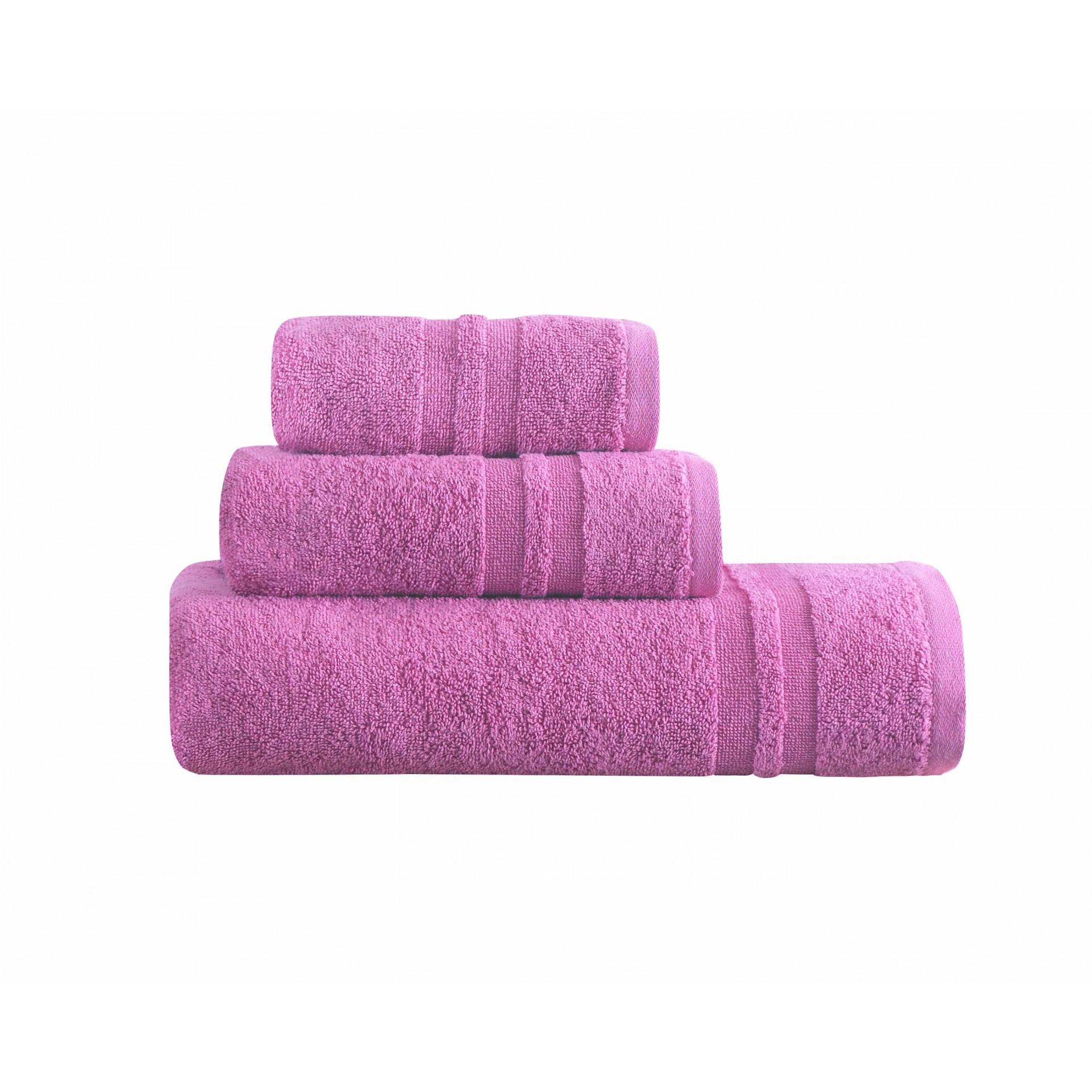 Σετ Πετσέτες 3τμχ Βαμβακερές Dove 5 Dark Pink Makis Tse