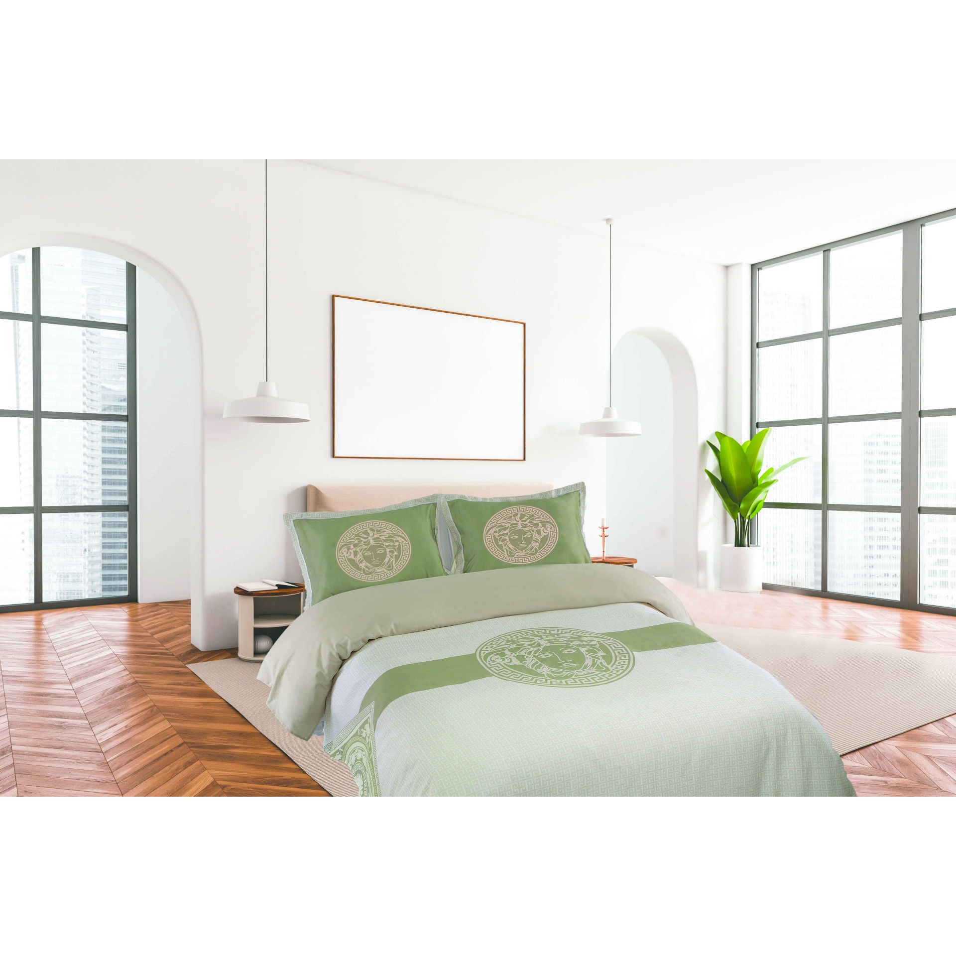 Σετ Σεντόνια Βαμβακοσατέν King 260x270εκ. Vice 2 Makis 