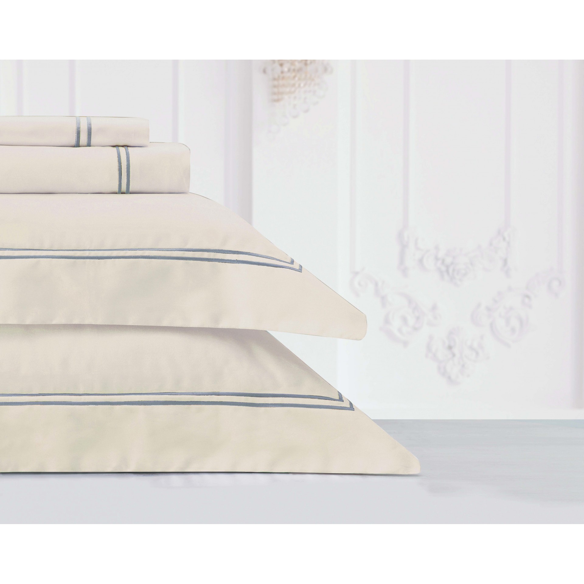 Σεντόνια, Μαξιλαροθήκες 24home - ΣΗΜΑΝΤΙΚΟ: Σε περίπτωση διαφοράς τιμής από το κατάστημα ισχύει παντα και μόνο η τιμή του καταστήματος Σετ Σεντόνια Βαμβακοσατέν King 260x270εκ. Bar 12 Beige-