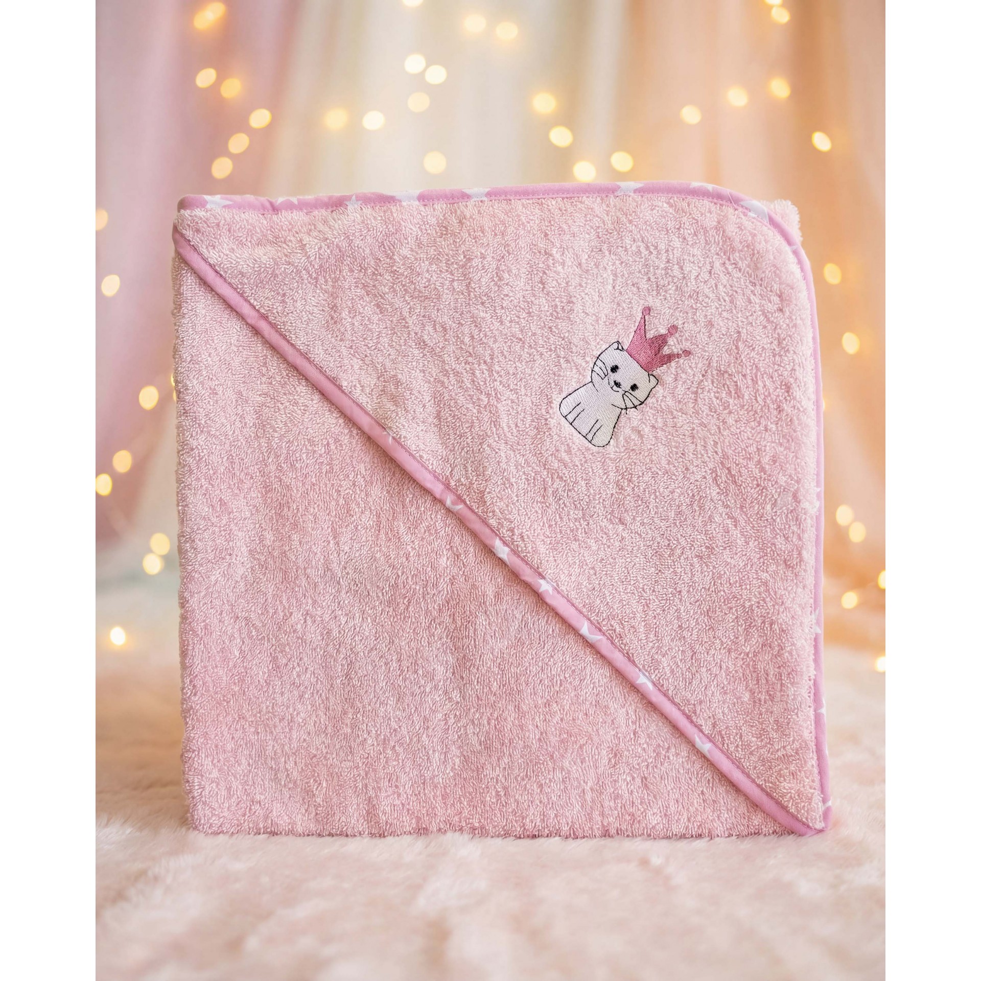 Κάπα Βαμβακερή Bebe 75x75εκ. Kate Makis Tselios (Ύφασμα: Βαμβάκι 100%, Χρώμα: Ροζ) - Makis Tselios - 990120123456