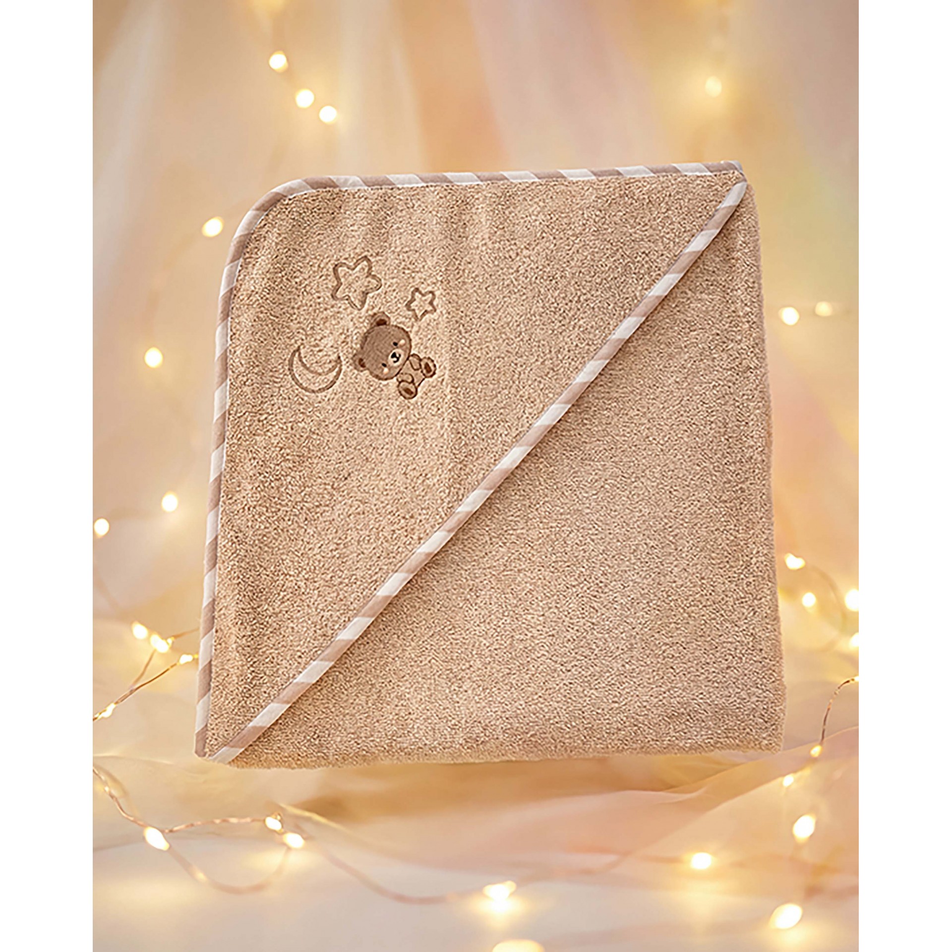 Κάπα Βαμβακερή Bebe 75x75εκ. Bob Makis Tselios (Ύφασμα: Βαμβάκι 100%, Χρώμα: Μπεζ) - Makis Tselios - 990140123456