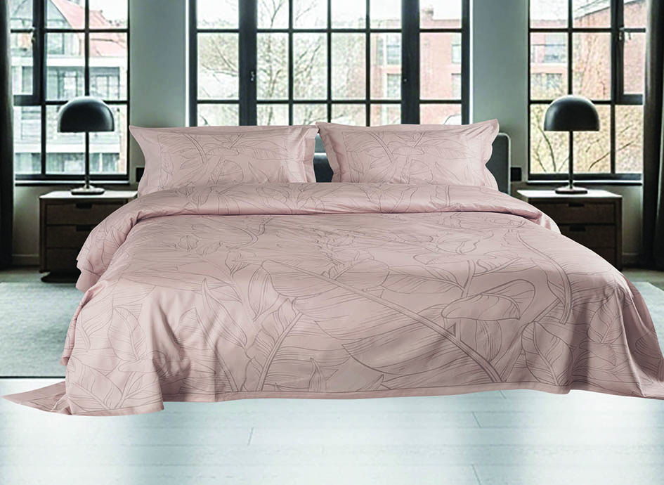 Σετ Παπλωματοθήκη Βαμβακοσατέν King 240x250εκ. Leaves Makis Tselios (Ύφασμα: Βαμβακοσατέν, Μέγεθος: King Size) - Makis Tselios - 800450123456