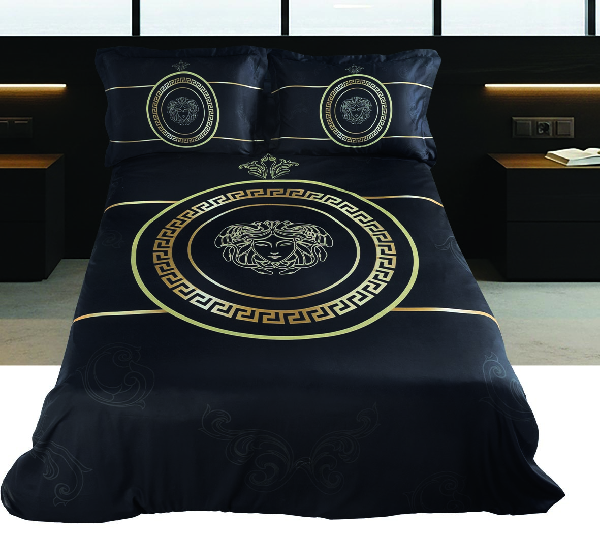 Σετ Παπλωματοθήκη Βαμβακοσατέν King 240x250εκ. Medusa Makis Tselios (Ύφασμα: Βαμβακοσατέν, Μέγεθος: King Size) - Makis Tselios - 800460123456