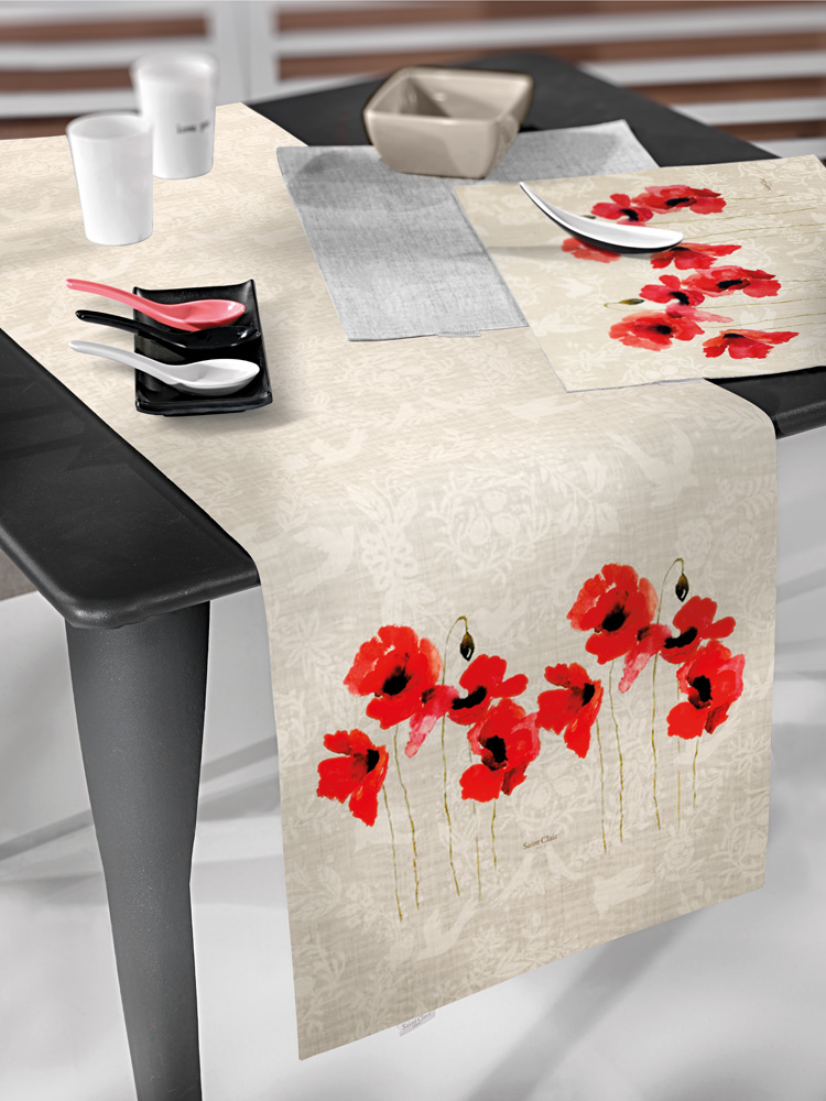 Runner Αλέκιαστο 2 Όψεων Polyester 11 Red 40x160εκ. Saint Clair (Ύφασμα: Polyester, Χρώμα: Κόκκινο) - Saint Clair - 5206480464966