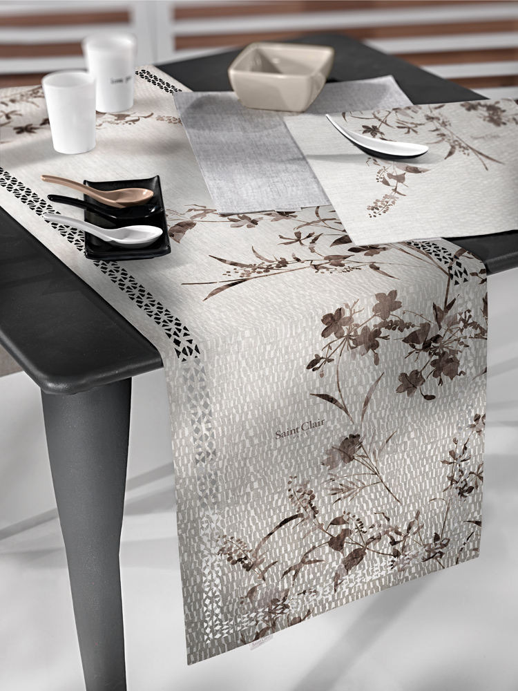 Saint Clair Runner Αλέκιαστο 2 Όψεων Polyester 2042 Stone Laser Cut 40x160εκ. Saint Clair (Ύφασμα: Polyester) - Saint Clair - 5206480645563
