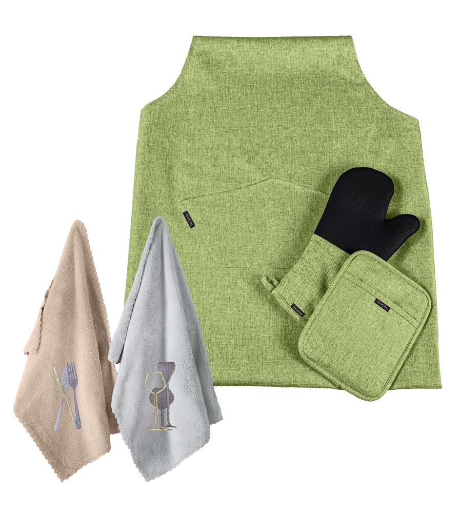 Guy Laroche Σετ Κουζίνας 5τμχ Polyester-Microfiber Cook Green Guy Laroche (Ύφασμα: Polyester, Χρώμα: Πράσινο ) - Guy Laroche - 5206480645280