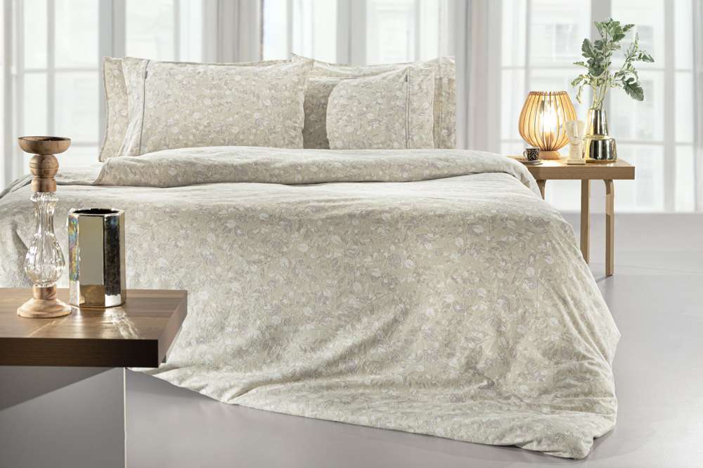 Σετ Παπλωματοθήκη Φανελένια Υπέρδιπλη 225x245εκ. Eloide