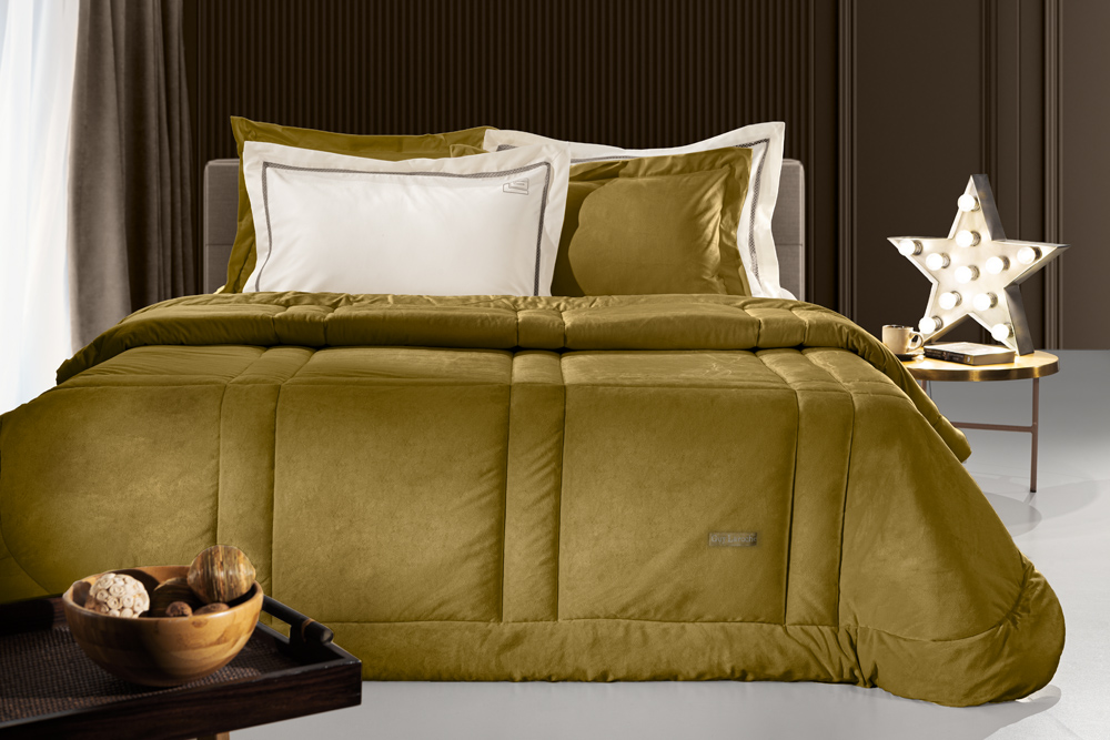 Guy Laroche Πάπλωμα Ημίδιπλο 180x220εκ. Crystal Velvet Golden Guy Laroche (Ύφασμα: Βελούδο, Μέγεθος: Ημίδιπλα ) - Guy Laroche - 5206480636066
