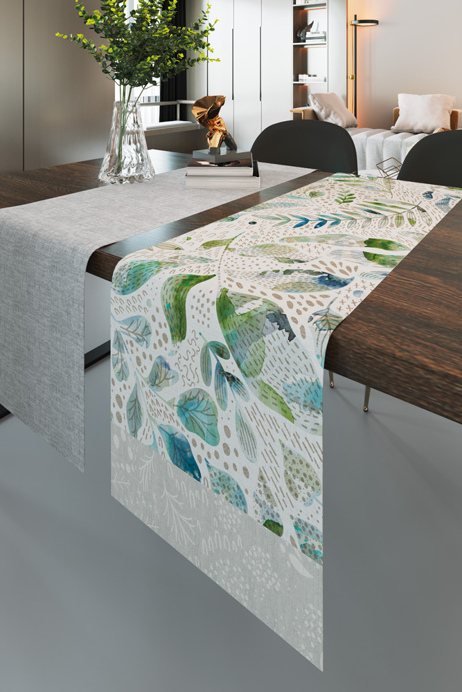 Saint Clair Runner Αλέκιαστο 2 Όψεων Polyester 2045 Aqua 40x160εκ. Saint Clair (Ύφασμα: Polyester, Χρώμα: Aqua) - Saint Clair - 5206480629341
