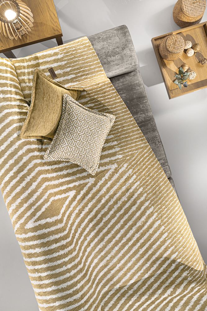 Ριχτάρι Τριθέσιος Polycotton Chenille Norton Golden 180