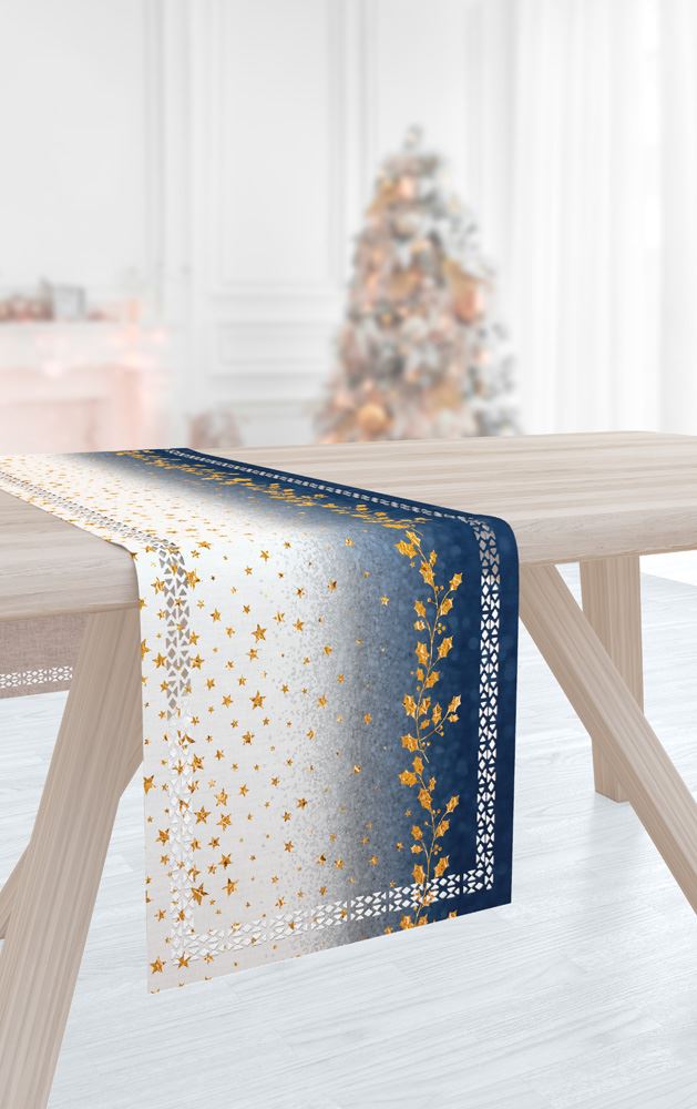 Χριστουγεννιάτικο Runner Αλέκιαστο 2 Όψεων Polyester 2041 Laser Cut 40x160εκ. Saint Clair (Ύφασμα: Polyester) - Saint Clair - 5206480617461