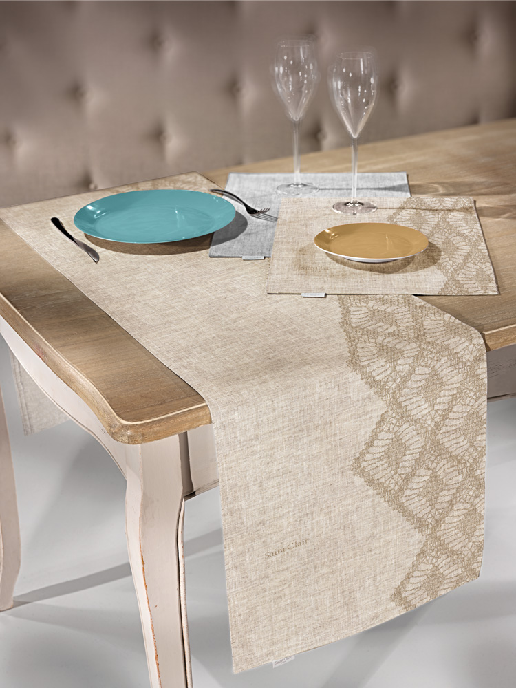 Διακοσμητικά και αξεσουαρ κουζίνας 24home - ΣΗΜΑΝΤΙΚΟ: Σε περίπτωση διαφοράς τιμής από το κατάστημα ισχύει παντα και μόνο η τιμή του καταστήματος Σουπλά 2 Όψεων Polyester 3037 Natural 45x33εκ. Saint Cl