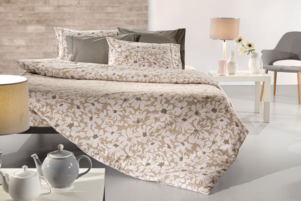 Σεντόνια Σετ 3τμχ Φανελένια Μονά Martin Almond 170x265ε