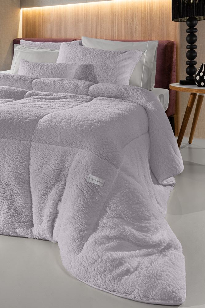 Guy Laroche Κουβερτοπάπλωμα Υπέρδιπλο 220x240εκ. Συνθετική Γούνα Mouton Melanze Guy Laroche (Ύφασμα: Polyester) - Guy Laroche - 5206480608414