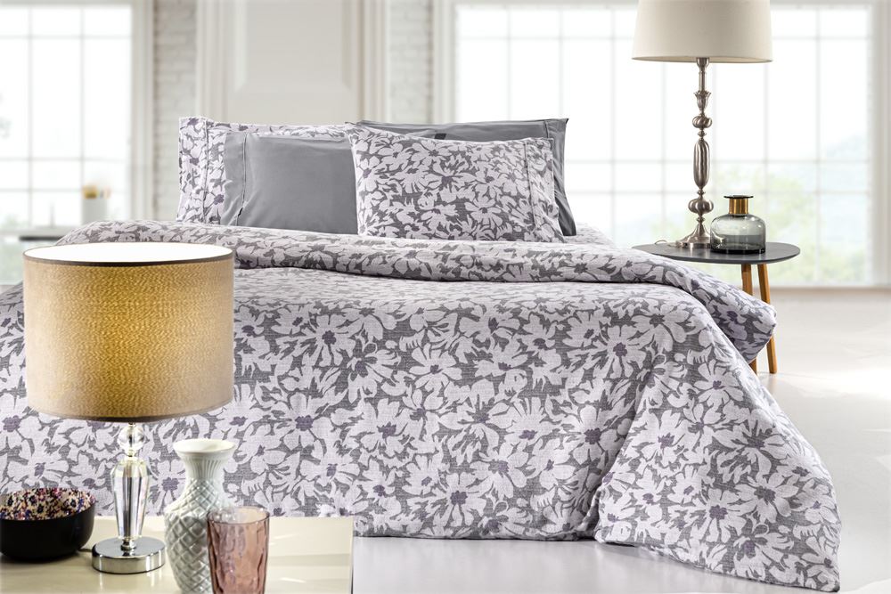 Σεντόνια Σετ 3τμχ Φανελένια Μονά Martin Grey 170x265εκ.