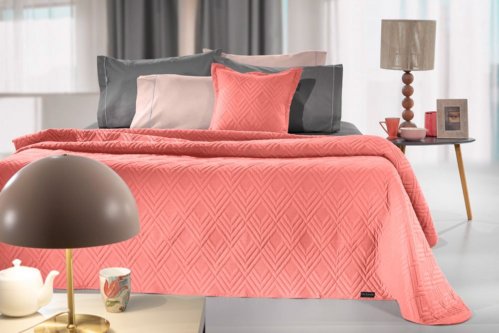 Guy Laroche Σετ Κουβερλί Microfiber Υπέρδιπλο 220x240εκ. Curves Coral Guy Laroche (Ύφασμα: Microfiber, Χρώμα: Κοραλί , Μέγεθος: Υπέρδιπλα) - Guy Laroche - 5206480592065