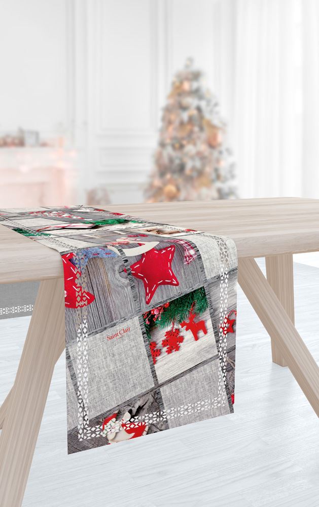 Χριστουγεννιάτικο Runner Αλέκιαστο 2 Όψεων Polyester 2026 Laser Cut 40x160εκ. Saint Clair (Ύφασμα: Polyester) - Saint Clair - 5206480589911