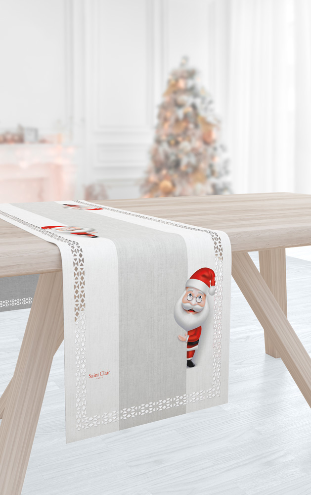 Χριστουγεννιάτικο Runner Αλέκιαστο 2 Όψεων Polyester 2016 Laser Cut 40x160εκ. Saint Clair (Ύφασμα: Polyester) - Saint Clair - 5206480589829