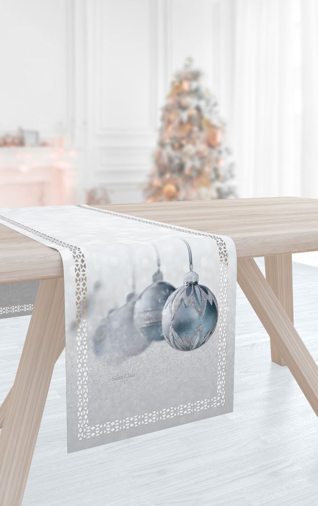 Χριστουγεννιάτικο Runner Αλέκιαστο 2 Όψεων Polyester 2014 Laser Cut 40x160εκ. Saint Clair (Ύφασμα: Polyester) - Saint Clair - 5206480589805