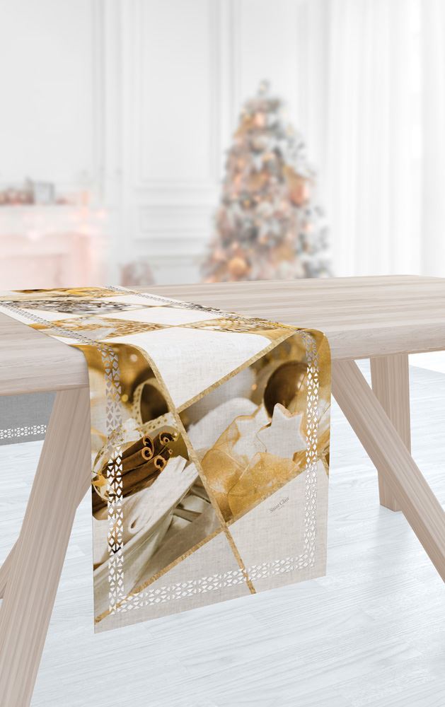 Χριστουγεννιάτικο Runner Αλέκιαστο 2 Όψεων Polyester 2018 Laser Cut 40x160εκ. Saint Clair (Ύφασμα: Polyester) - Saint Clair - 5206480589843