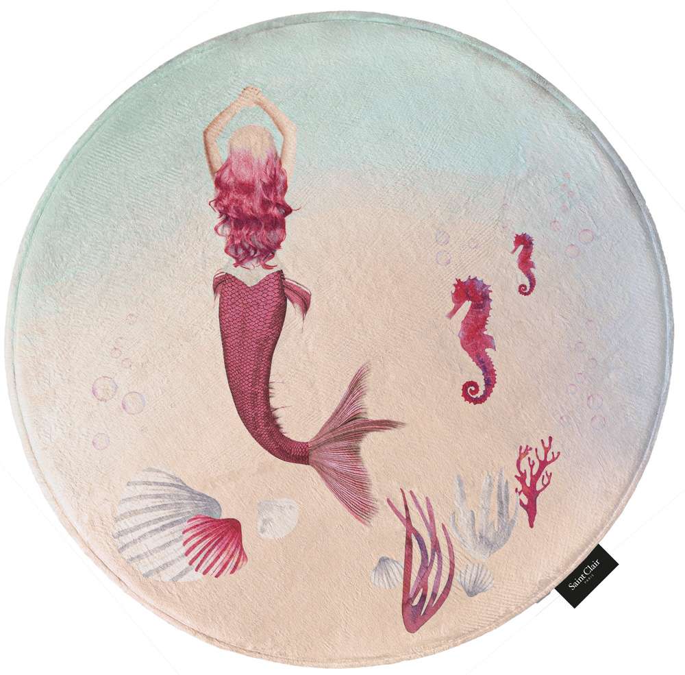 Saint Clair Χαλί Memory Foam Στρογγυλό 100εκ. Softy Mermaid Saint Clair - Saint Clair - 5206480585920