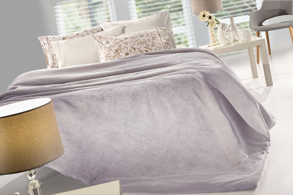 Κουβέρτα Με Μαξιλαροθήκη Flannel Υπέρδιπλη Velvet Melan