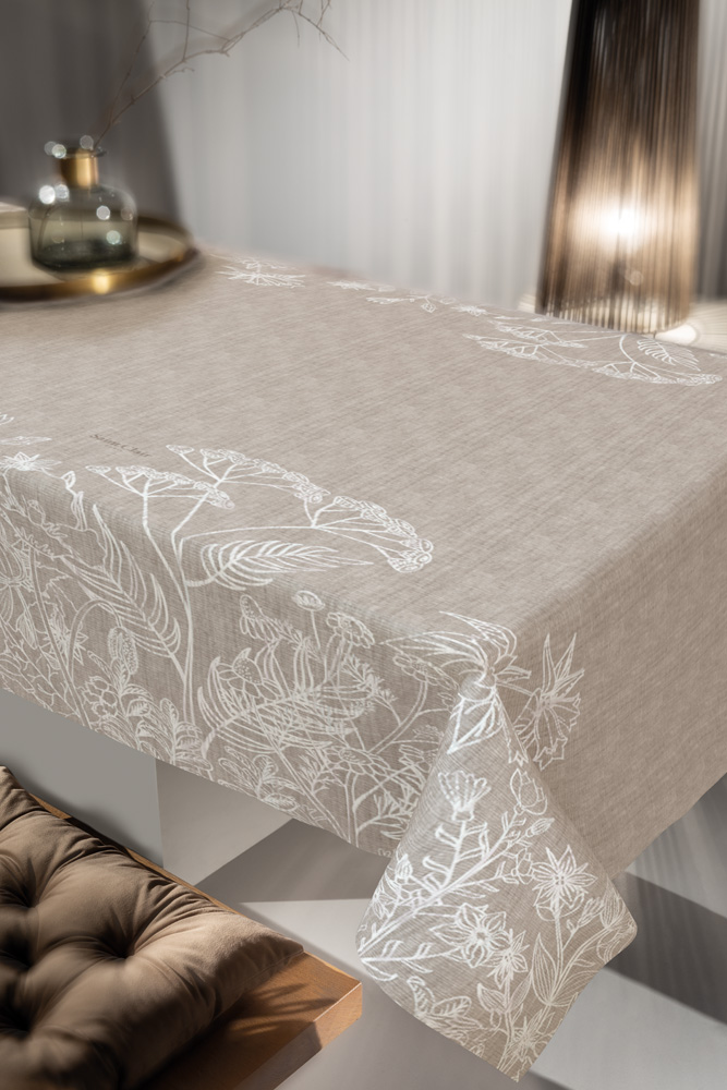 Τραπεζομάντηλο Αλέκιαστο Polyester 1028 Natural 145x220εκ. Saint Clair (Ύφασμα: Polyester, Χρώμα: Natural) - Saint Clair - 5206480567186