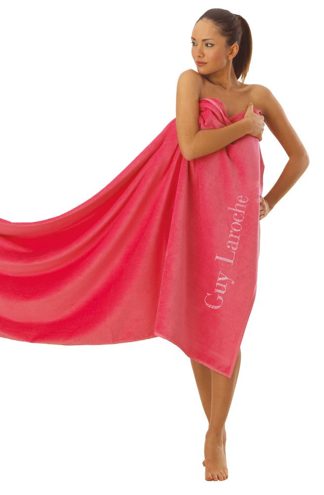 Guy Laroche Πετσέτα Θαλάσσης Βαμβακερή Oceano Pink 80x170εκ. Guy Laroche (Ύφασμα: Βαμβάκι 100%, Χρώμα: Ροζ) - Guy Laroche - 5206480565175