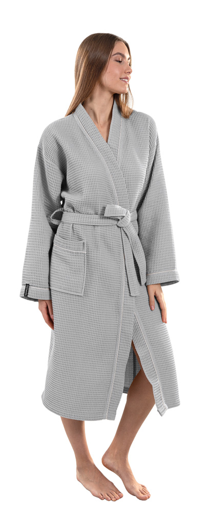 Guy Laroche Μπουρνούζι Polycotton Basic Grey Πικέ Medium Guy Laroche (Ύφασμα: 60% Cotton - 40% Polyester, Χρώμα: Γκρι, Μέγεθος: Medium) - Guy Laroche - 5206480562976